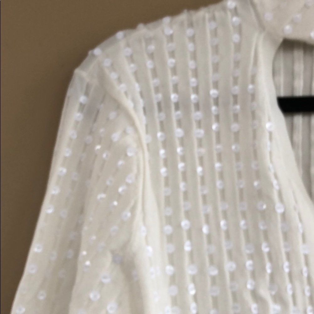 NEW • Caroline Constas • Sequin Cut Out Sweater L - Picture 6 of 7